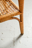 vintage french rattan side table