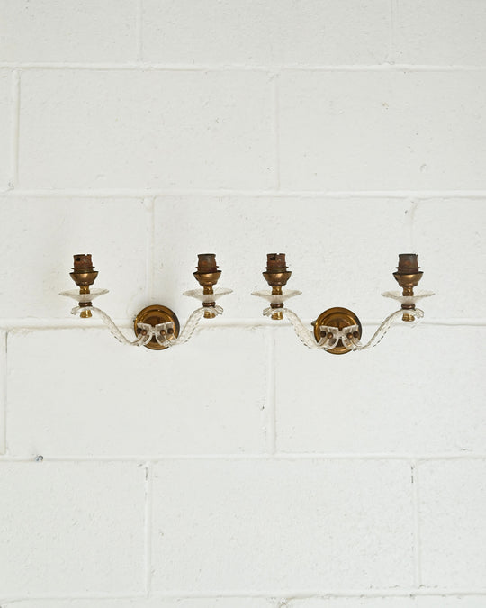 french art deco wall sconces attributed to Jules Leleu