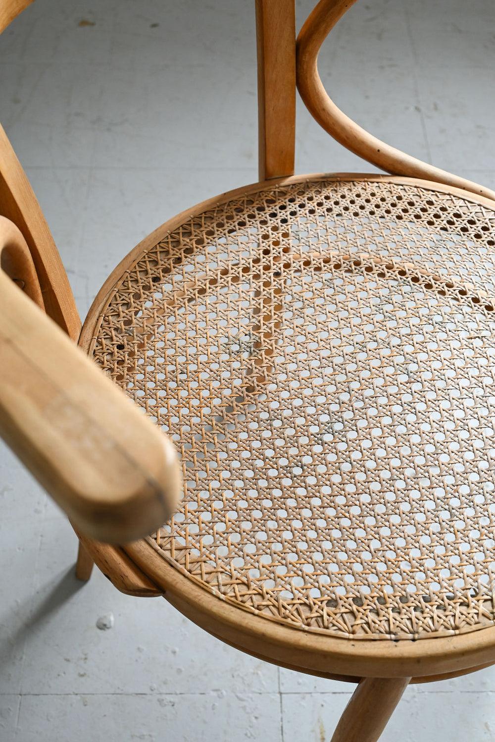 vintage Thonet chaise de bureau with cane seat