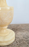vintage floral carved alabaster lamp