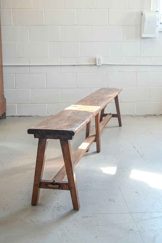 vintage french farmhouse bench