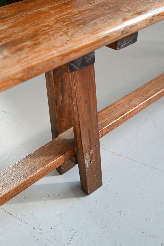 vintage french farmhouse bench