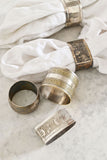 vintage french napkin rings, set of 5