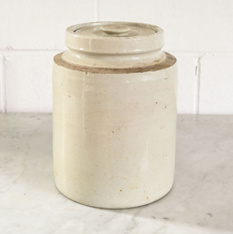 antique cream coloured pot