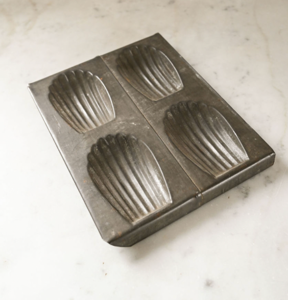 vintage french madeleine moulds, small