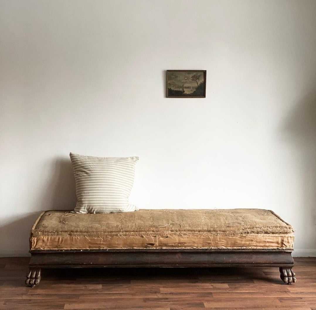 deconstructed 19th century oak daybed