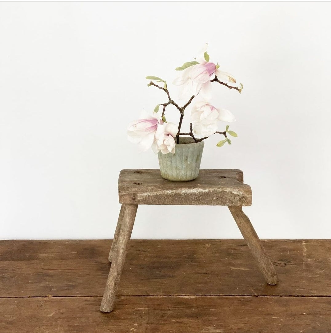 antique primitive milking stool
