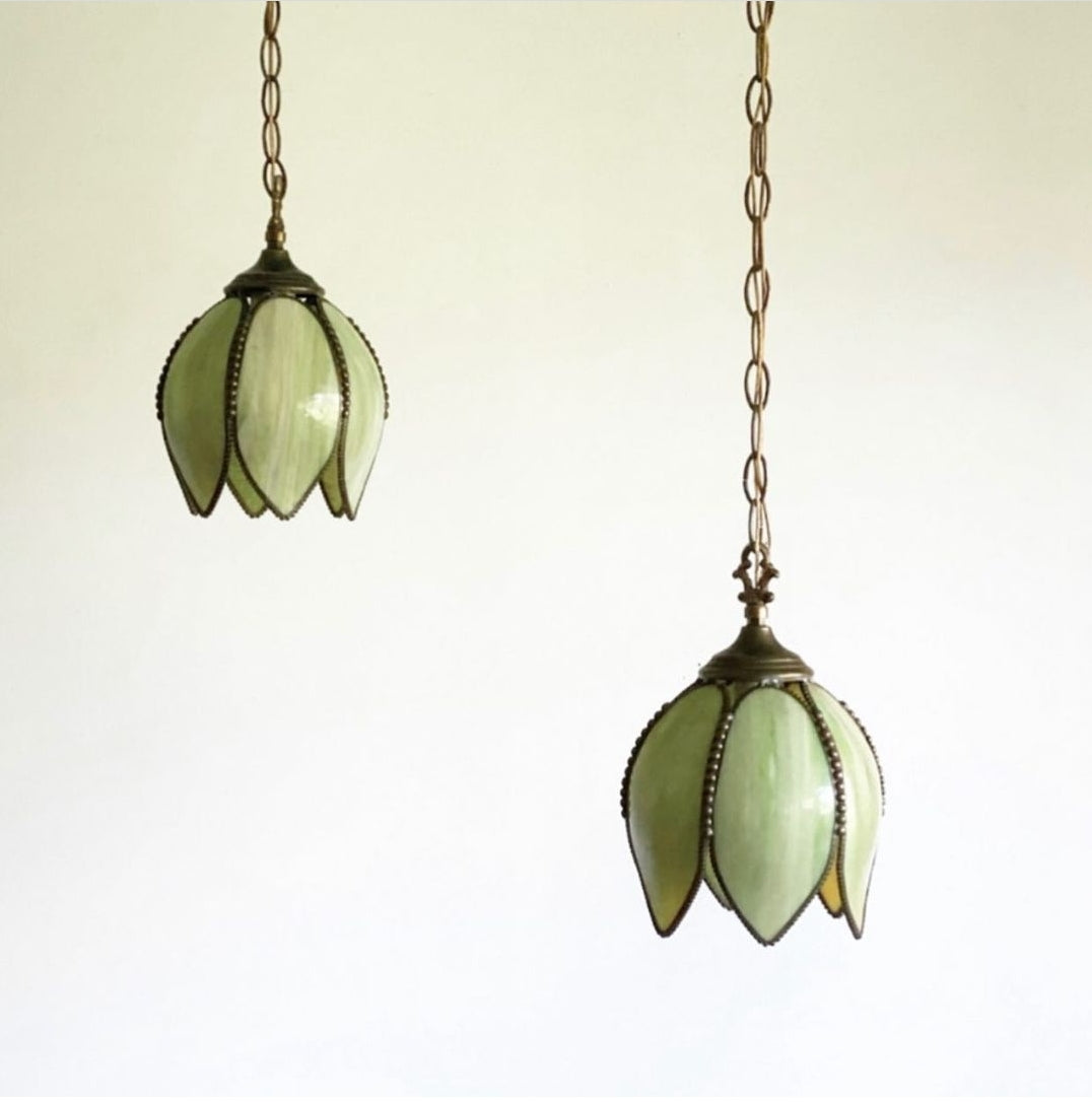 Vintage tulip pendant light