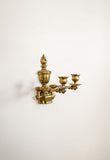 19th century solid brass pivoting wall sconce