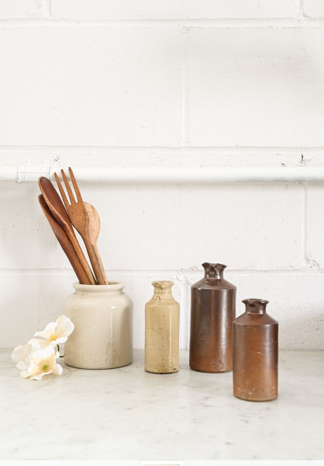 antique stoneware ink bottles