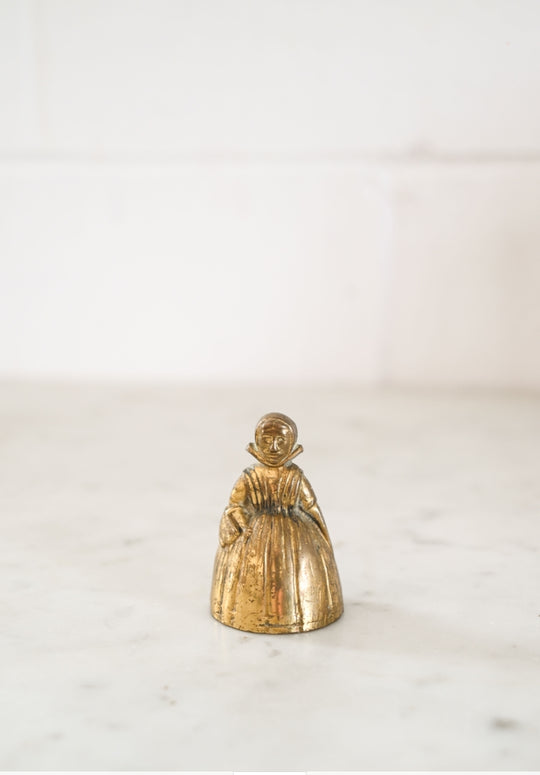 vintage victorian brass lady, set of 2