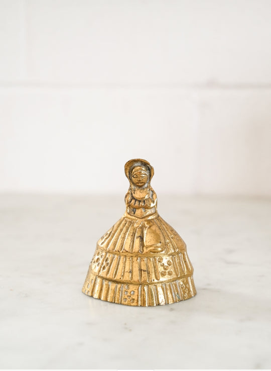 vintage victorian brass lady, set of 2