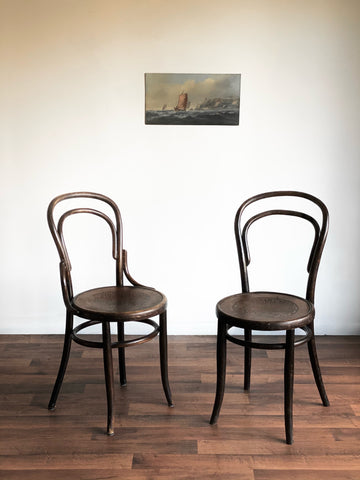 no. 14 Thonet bentwood chairs, set of 2