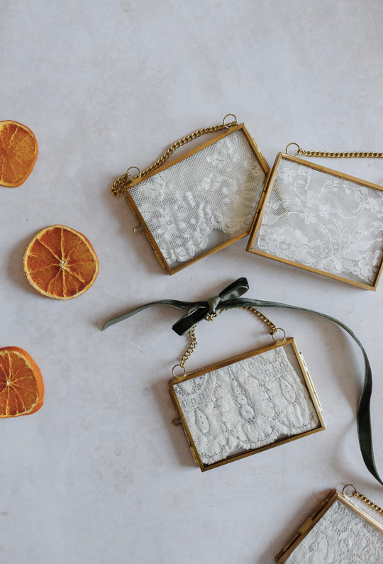 antique french lace ornaments