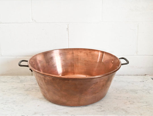 vintage french copper jam pot