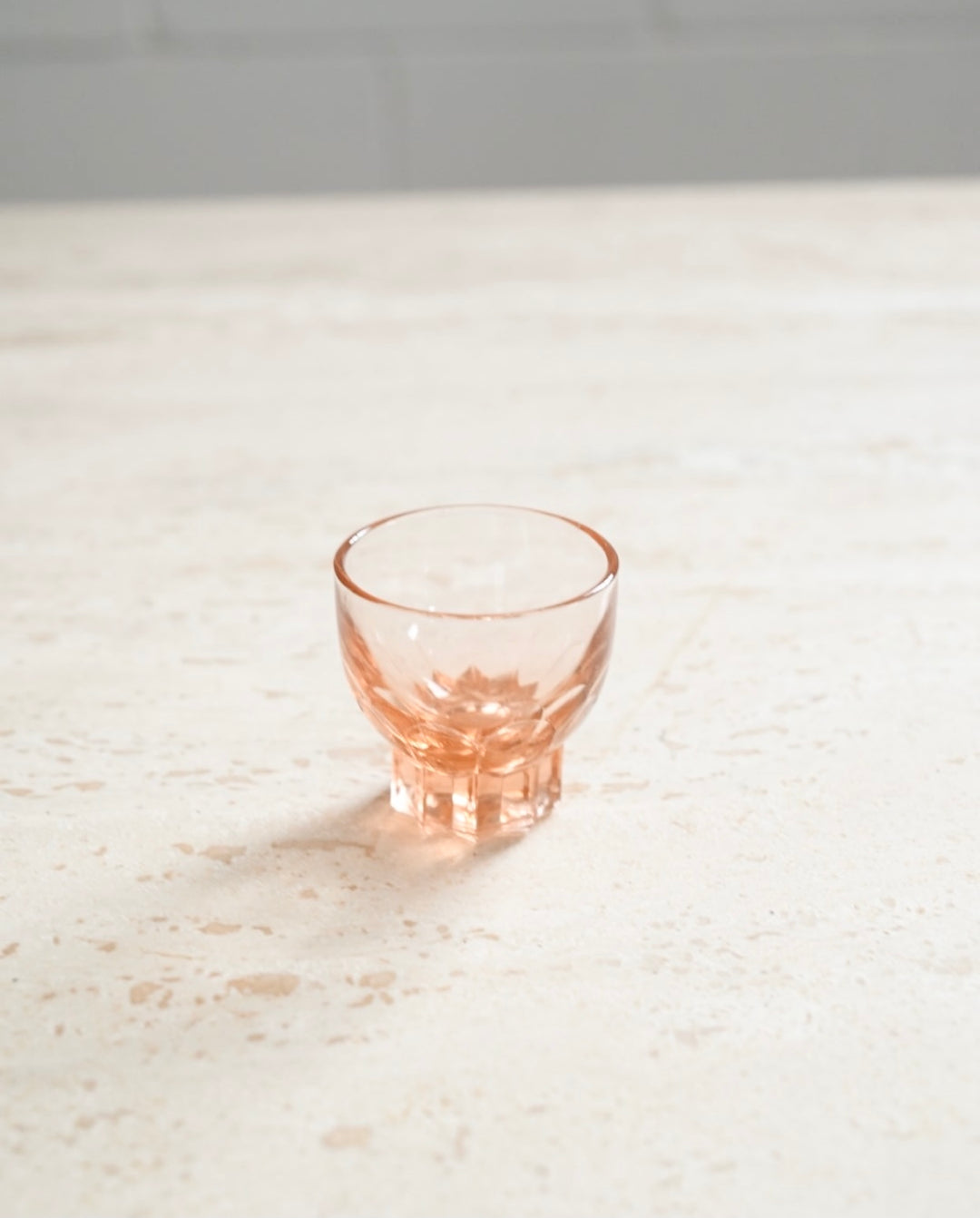 vintage french pink glass decanter set