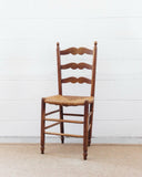 antique French provincial oak and rush chair