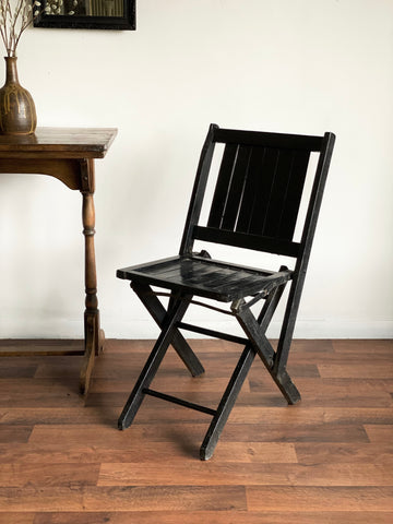 antique wood folding chair