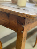 19th century French elm harvest table