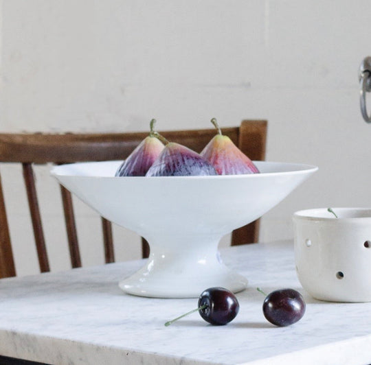 antique french limoges pedestal bowl