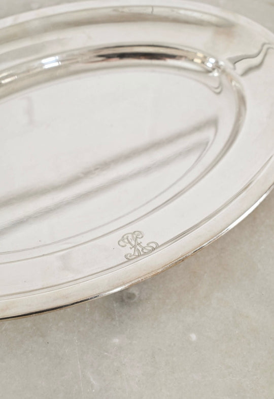 antique french hotel silver platter