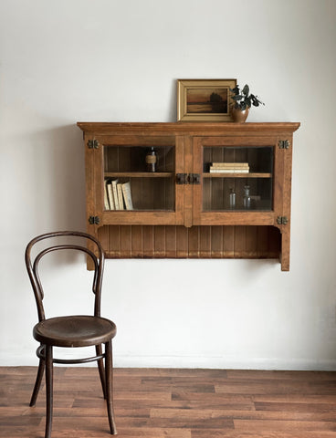 antique glass front cabinet