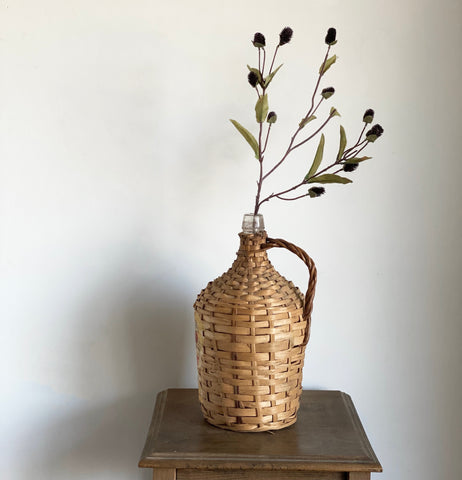 vintage wicker European demijohn