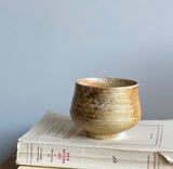 vintage speckled pottery bowl