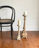 turn of the century French wood altar candlestick