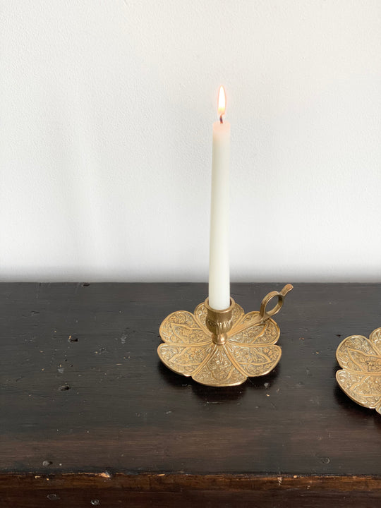 vintage brass candlesticks i