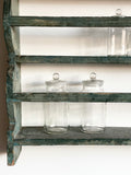 set of five vintage British pharmacy bottles