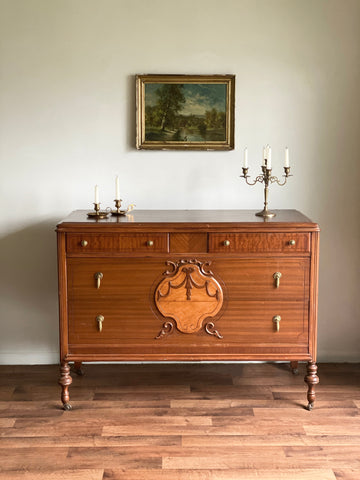 vintage ornate mahogany dresser