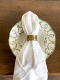 vintage brass napkin rings, set of 6