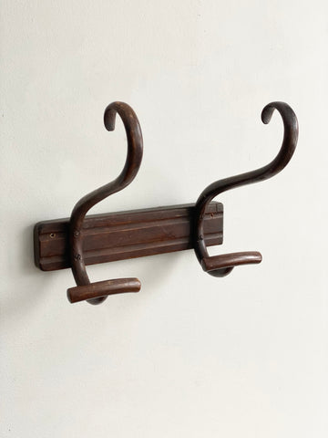 antique J&J Kohn bentwood coat rack, small