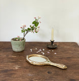 vintage florentine hand held mirror