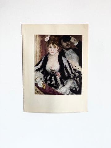 vintage art book print: “la loge”, Renoir