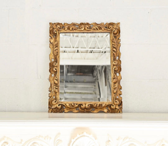 vintage french carved gilt mirror