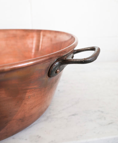 vintage french copper jam pot