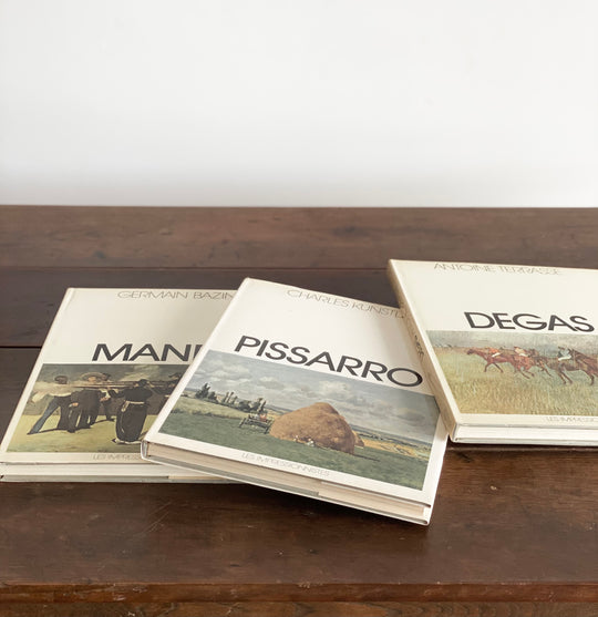 set of 3 vintage French art books: Degas, Pissaro & Manet