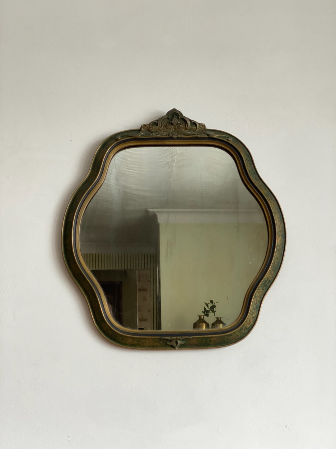 antique wood & plaster mirror