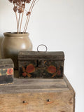 antique toleware box, large