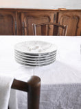 set of 6 vintage french oyster plates