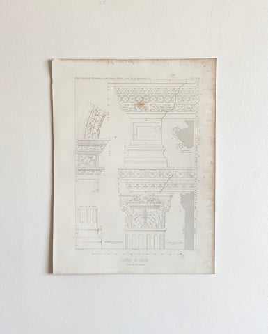antique architectural engraving, “château de gaillon”