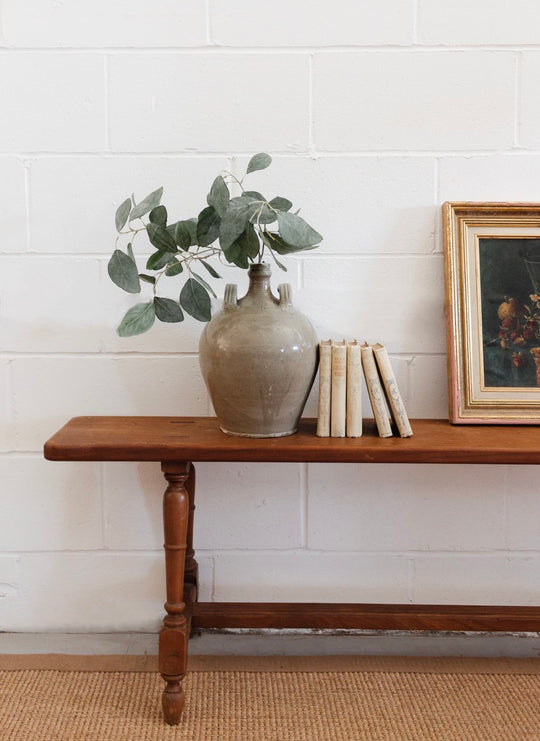 RESERVED- 19th century French walnut bench