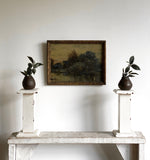 set of two antique wood ecclesiastical pedestals