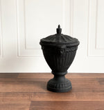 cast iron lidded urn