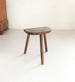 rustic midcentury French tripod stool