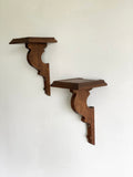 Vintage carved wood wall sconces