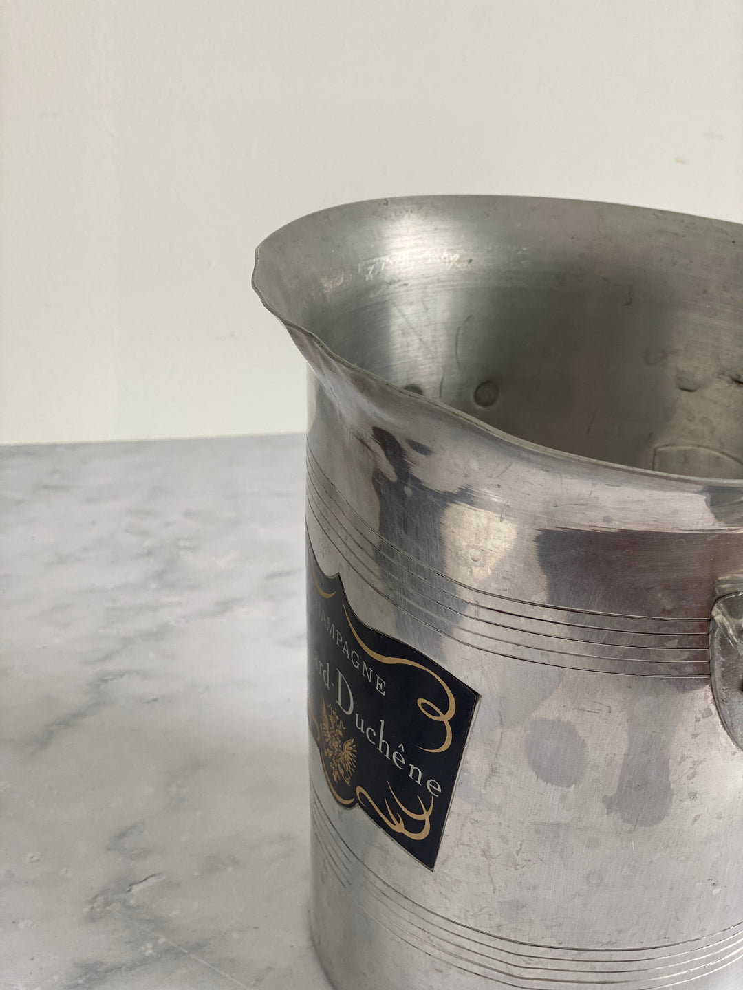 vintage French aluminum champagne bucket