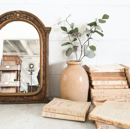 vintage Victorian arched mirror